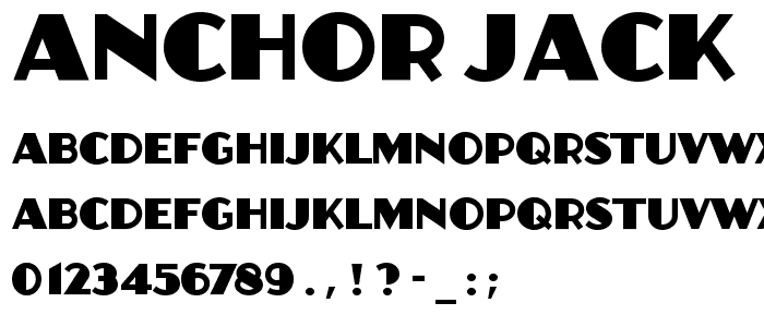 Anchor Jack font